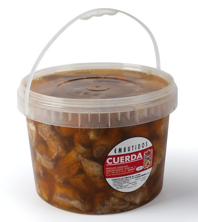 costilla de cerdo adobada frita